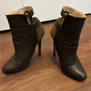 Jimmy Choo Trooper Ankle Boots in Beautiful Olive Green -Size 37